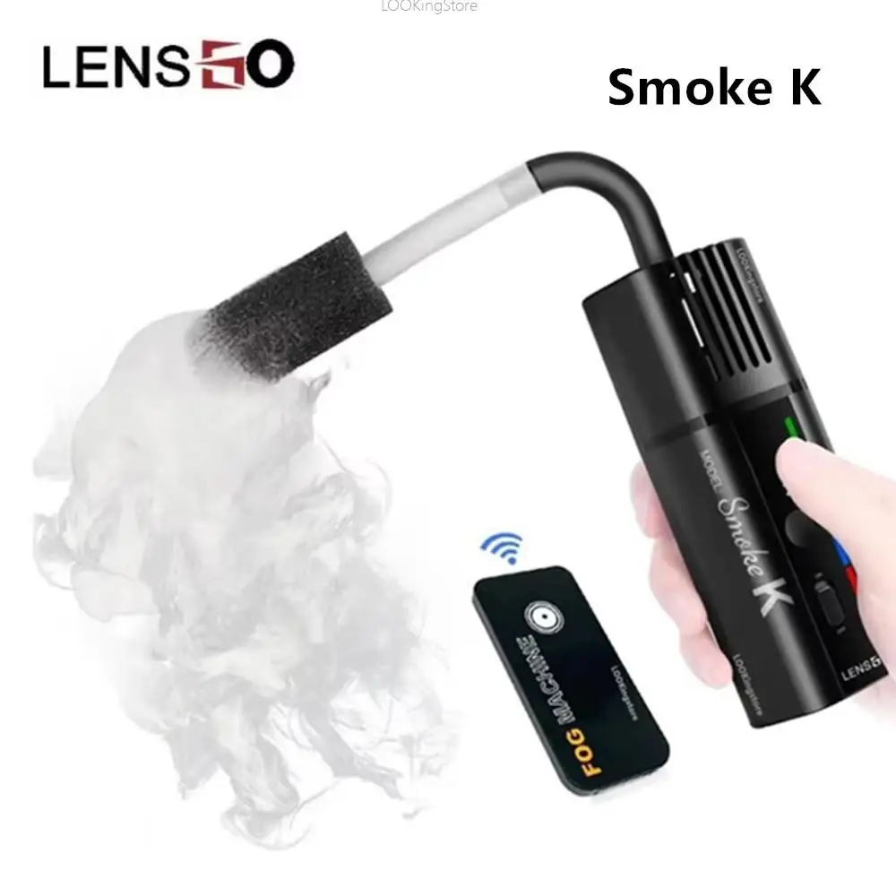 LENSGO Smoke K 30W HandHeld Fog Machine Smoke Dry Ice Smoke Effect for Studio Short Video Filming Stage Performance Atmosphere