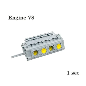 Kit Suku Cadang Teknis Kreatif MOC V2 V4 V6 V8 V12 V14 Blok Bangunan Silinder Mesin Batu Bata Model Mobil Mainan Edukasi DIY 6 model mesin penjualan terbaik v12 - №