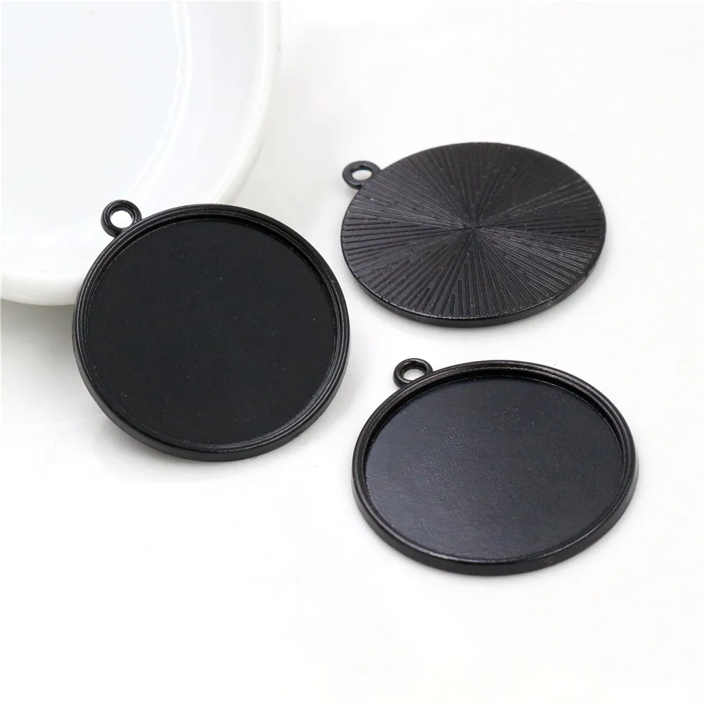 New Fashion 10pcs 25mm Inner Size Antique Silver Color Bronze Rose Gold Colors Simple Cabochon Base Setting Pendant