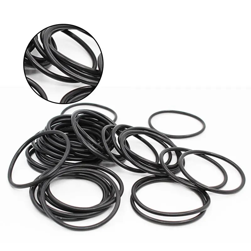 NBR CS1/1.2/1.5mm OD2.8-50mm Rubber Black O-ring sealing gasket waterproof and wear-resistant Oil resistant airtight buffer