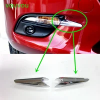 Accesorios para coche, piezas de carrocería 50-C12, rejilla de parachoques delantero, cubierta de luz antiniebla, embellecedor cromado plateado para Mazda 3 Axela 2016-2019 BN