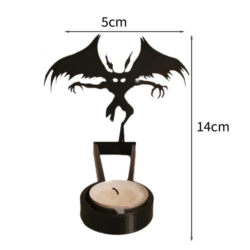 Halloween Decorations Home Halloween Decor,Funny Shadow Candle Holders Tabletop Decorative Candle Stands Decoration B