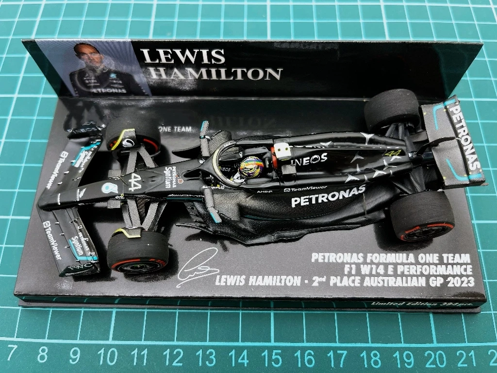 

Minichamps 1:43 F1 2023 W14 Hamilton Australia Second Place Simulation Limited Edition Resin Metal Static Car Model Toy Gift