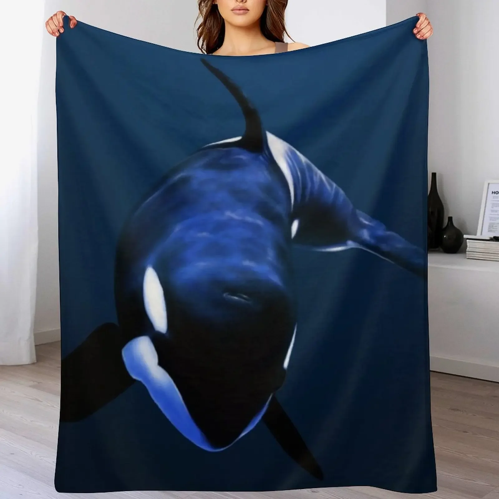 

Orca Art Throw Blanket Personalized Gift Summer Beddings sofa bed Cute Blankets
