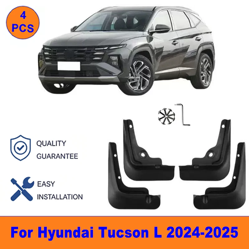 

4Pcs Mud Flaps For Hyundai Tucson L 2024-2025 - Splash Guards Front & Rear Wheel Fender Mudguards Car Exterior Protection Parts
