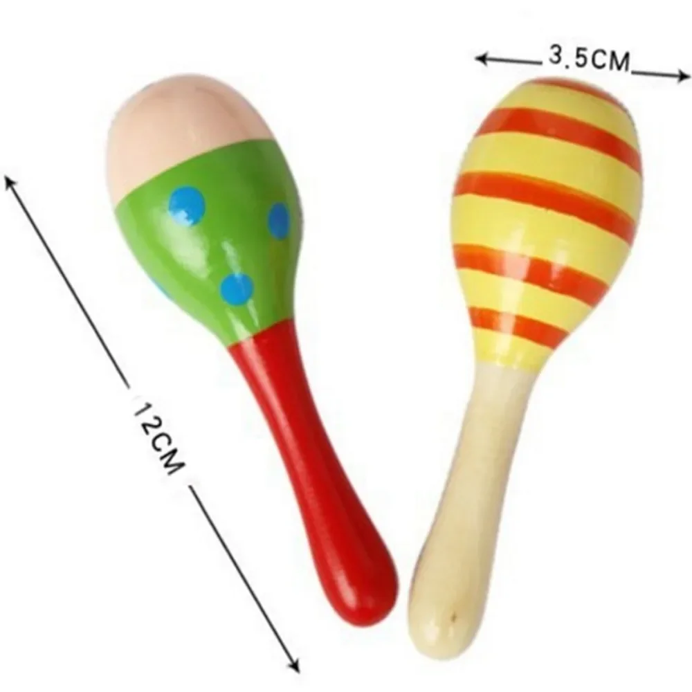 Montessori Baby Toy Wooden Colorful Musical Instrument Rattle Shaker Sand Hammer Bell Kids Toys for Children Early Learning Toys