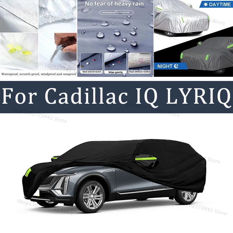 

Для Cadillac IQ LYRIQ автомобильный чехол автомобильный водонепроницаемый всепогодный автомобильный полный внешний чехол-солнцезащитный уличный чехол с защитой от царапин