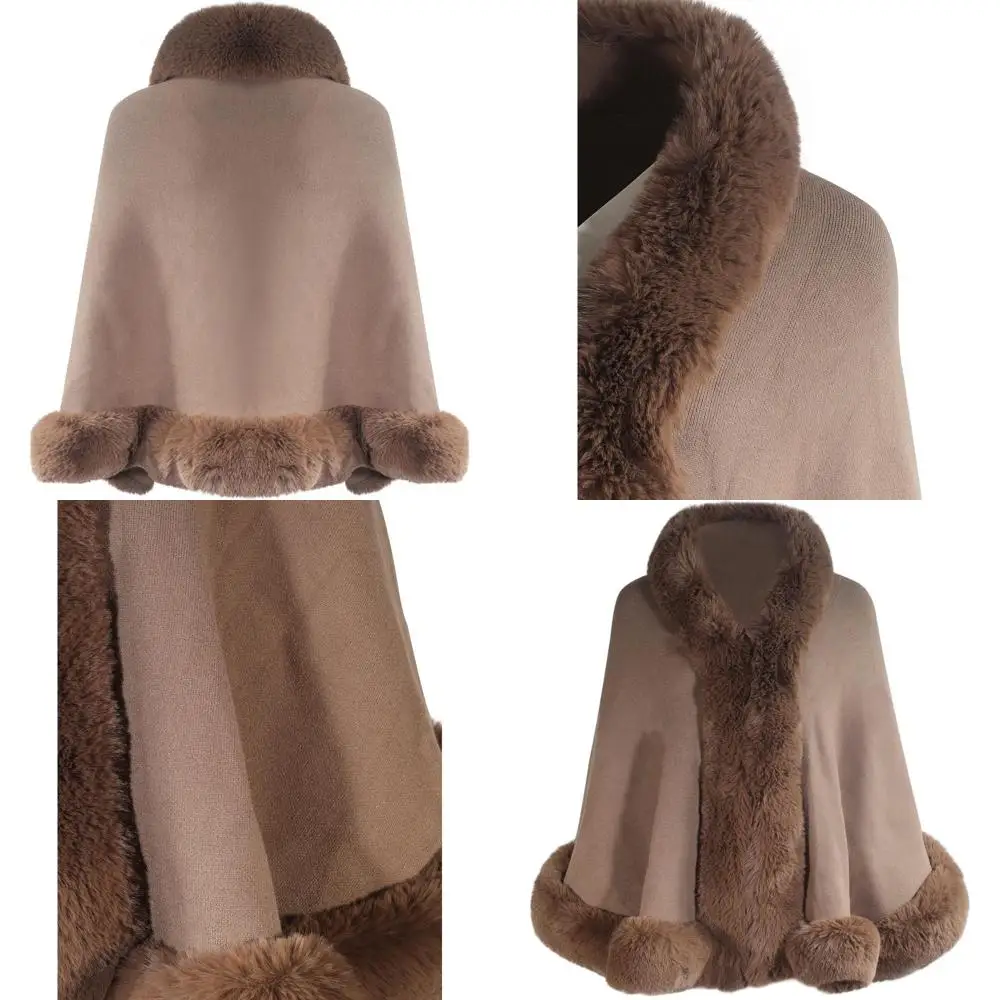 

Роскошная женская зимняя шаль из искусственного меха, плюшевая накидка для тепла