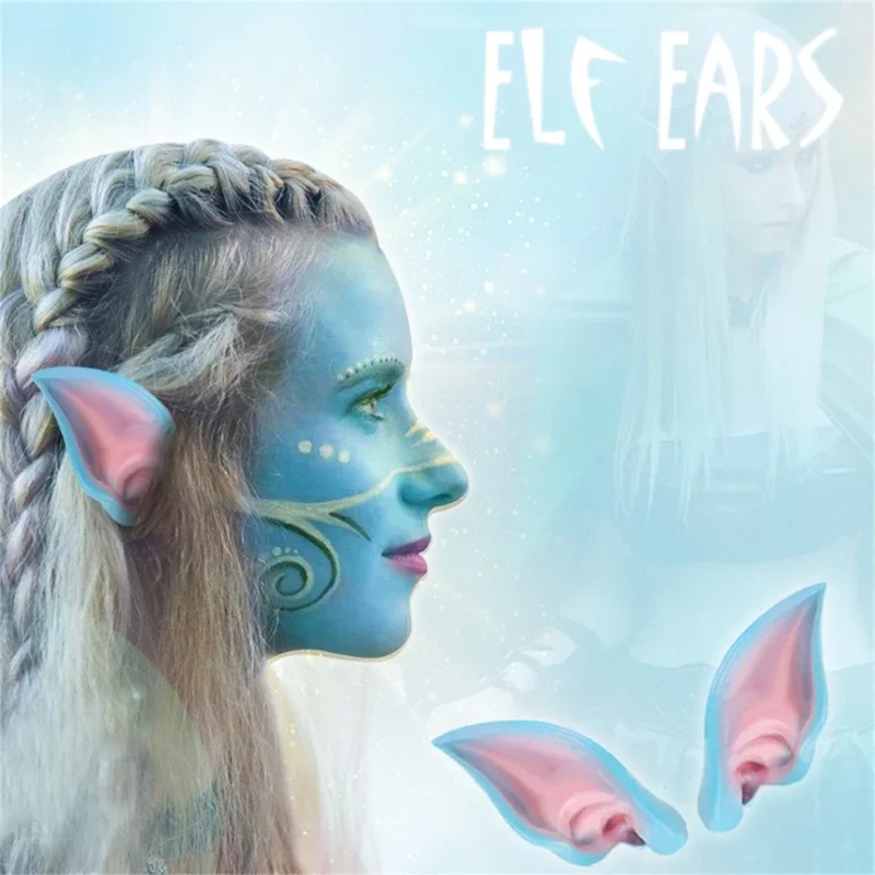 2Pcs Adults Children Latex Elf Ears Vampires Fairy Ear Soft Pointed Masquerade Elven Ears for Halloween Parties Cosplays Props