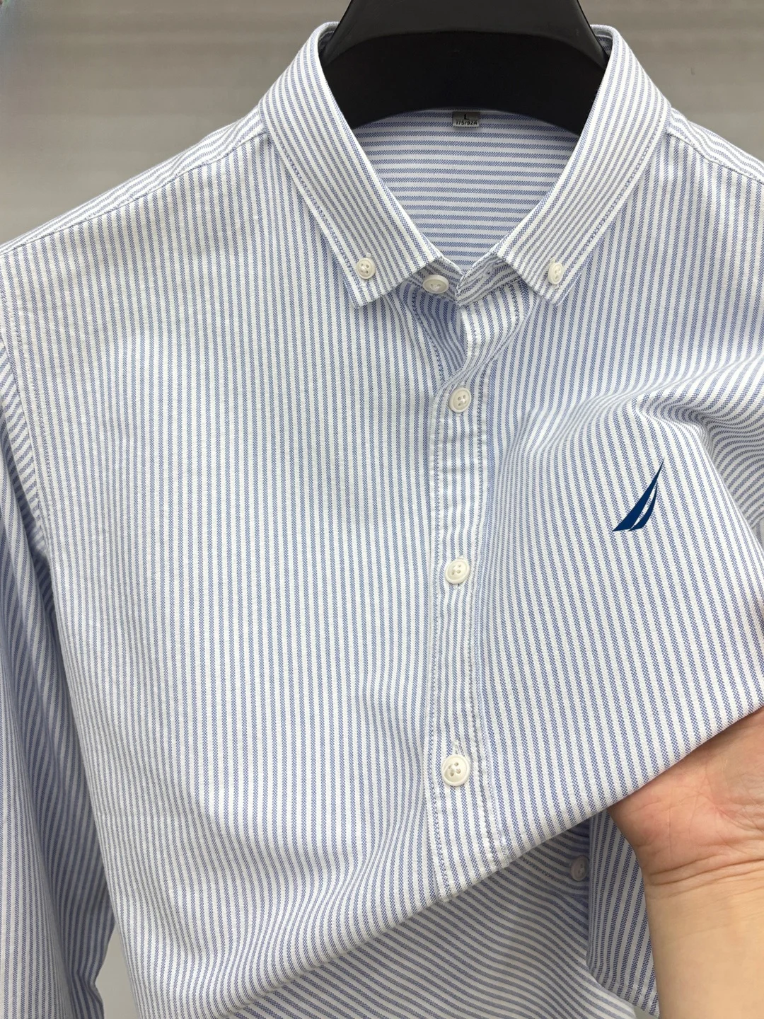Camisa de Algodão de Manga Longa Masculina Nautica de Alta Qualidade Casual Confortável Listrada para Uso Casual de Negócios ...