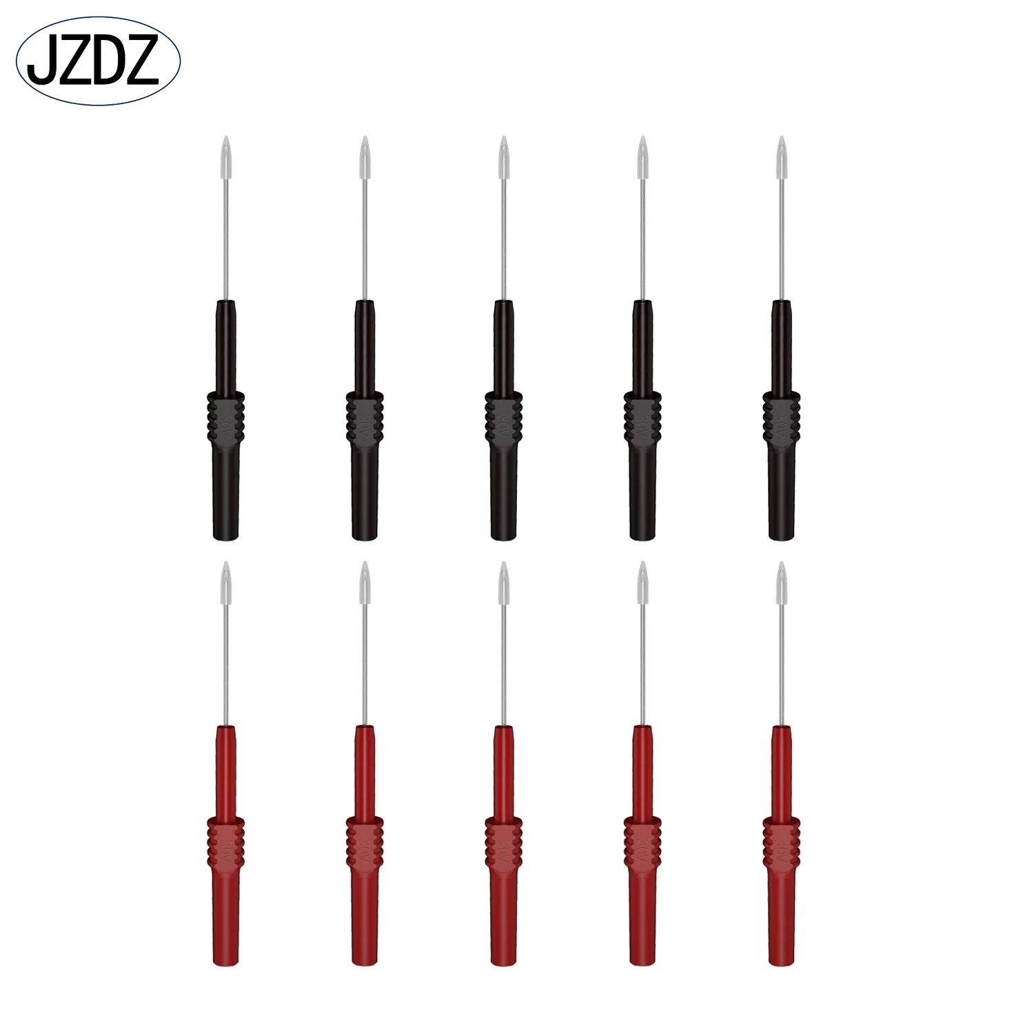 JZDZ 10 sztuk przewody pomiarowe Pin 1MM elastyczne końcówki sondy pomiarowej złącze elektryczne 4MM żeńska wtyczka bananowa multimetr igła J.30010