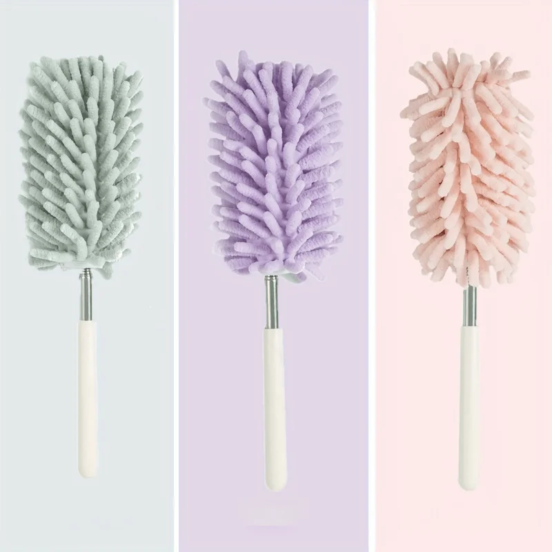 1pc Telescopic Extension Dust Collector: Clean Your Home & Ship with Ease - Microfiber Chenille Ceiling Tool