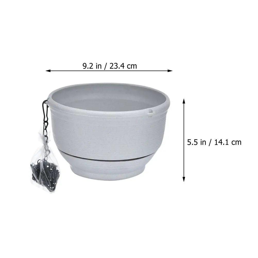 2Pcs Hanging Flower Pot Self Watering Design Premium Plastic Chlorophytum Planter for Garden Balcony Parlor Living Room