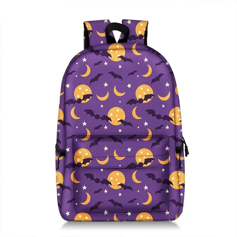 Mochila Escolar con dibujo de gato para estudiantes, morral Escolar de poliéster con estampado completo de dibujos animados