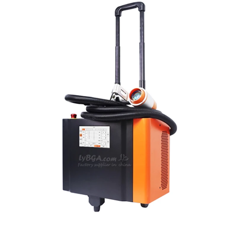 LY Pulse Laser Rust Removal Cleaning Machine Not Damage The Substrate 100W 200W 300W Non-Contact Cleaning Machine Travel Box