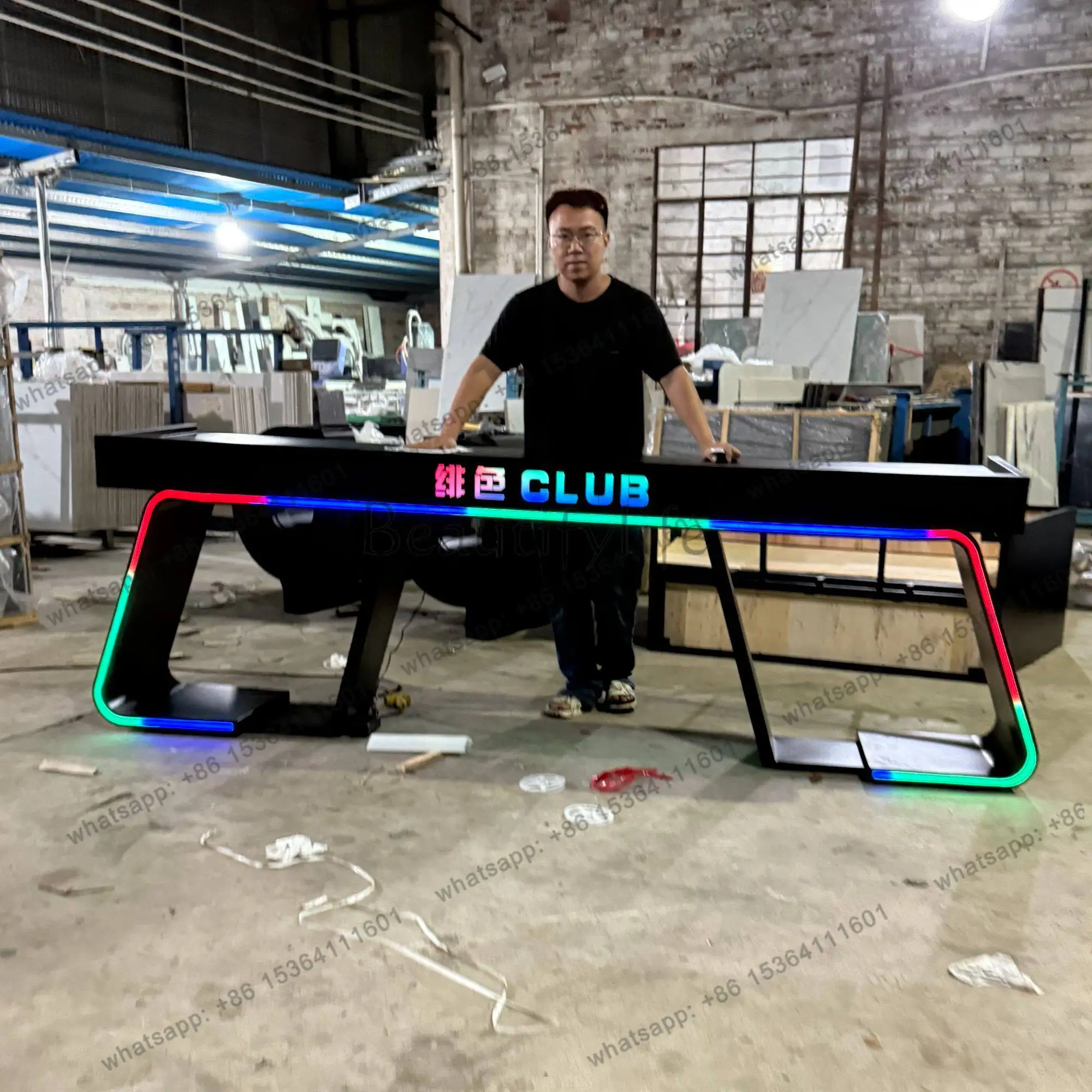 yj9 Bar KTV private room DJ table, night game disc table can be customized
