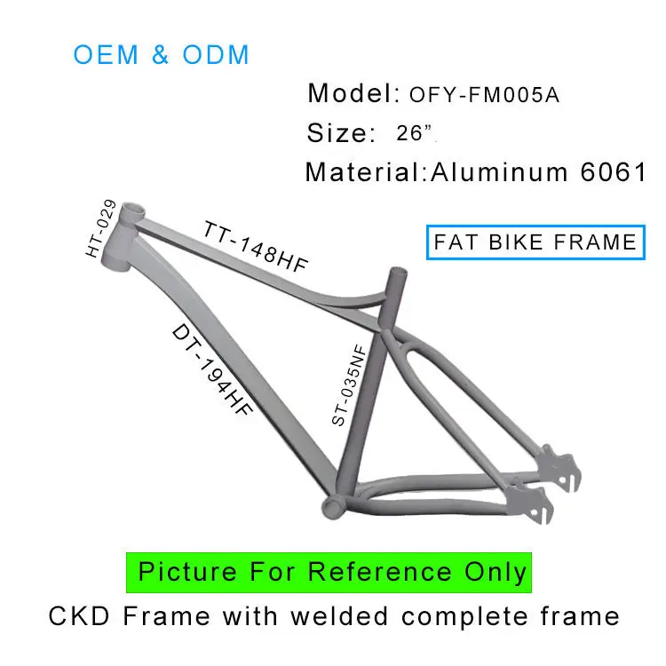Mountain Bikes Frame Aluminum Alloy 6061 Belt Drive Electric Bicycle Frame For Cruisers