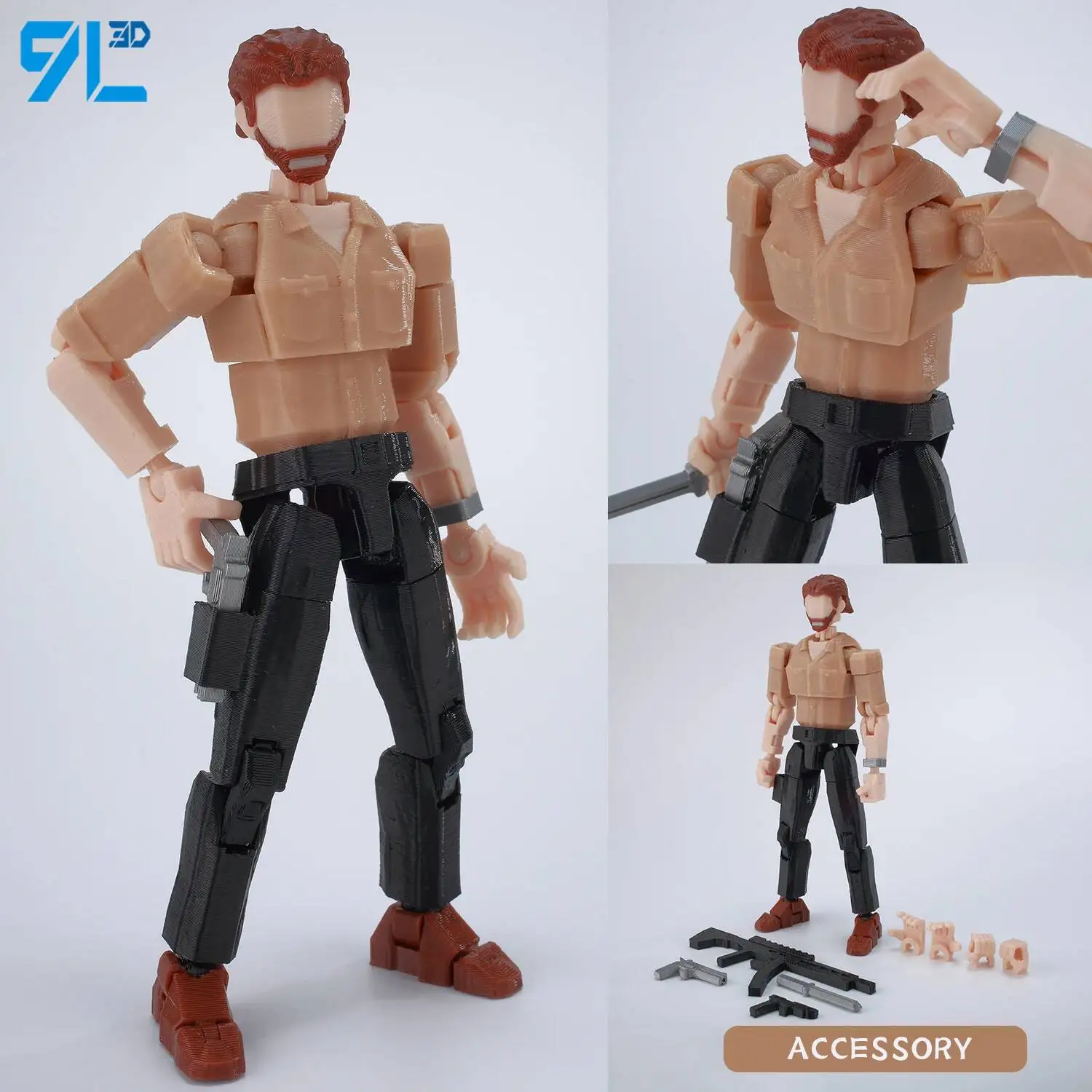 9L3D Onverslaanbare Slayer Daryl Dixon Lucky13 Actiefiguur Dummy13 Multi-articulerend verzamelmodel speelgoed Titan13 Verjaardagcadeaus T13