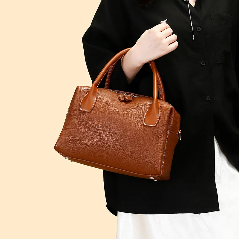 

New Boston Bag Women, Niche Design Handbag, High-end Shoulder Messenger Bag, Simple and Versatile Model