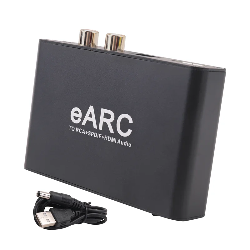 

Excellent-EARC ARC Audio Converter, EARC Sound Extractor Aux Sound Extractor Adapter For TV To Soundbar Speaker Amplifier