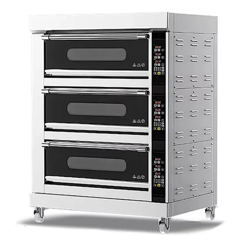 Commercial Large Capacity Electric Bread Oven with Steam Function for Pizza Baking Stainless Steel Energy Saving