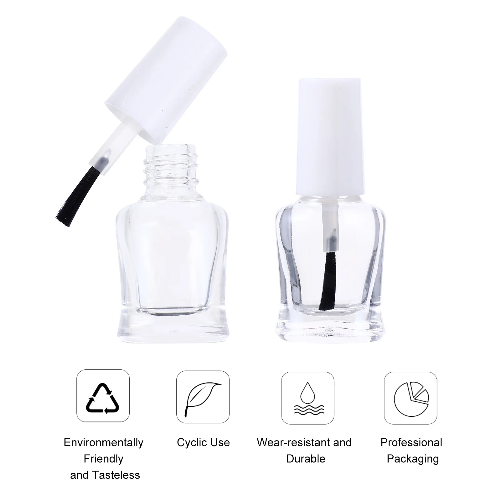 20 個空のマニキュアガラスボトル 5 ミリリットルトラベルサイズ詰め替え容器マニキュア愛好家のための透明なサブパッケージ