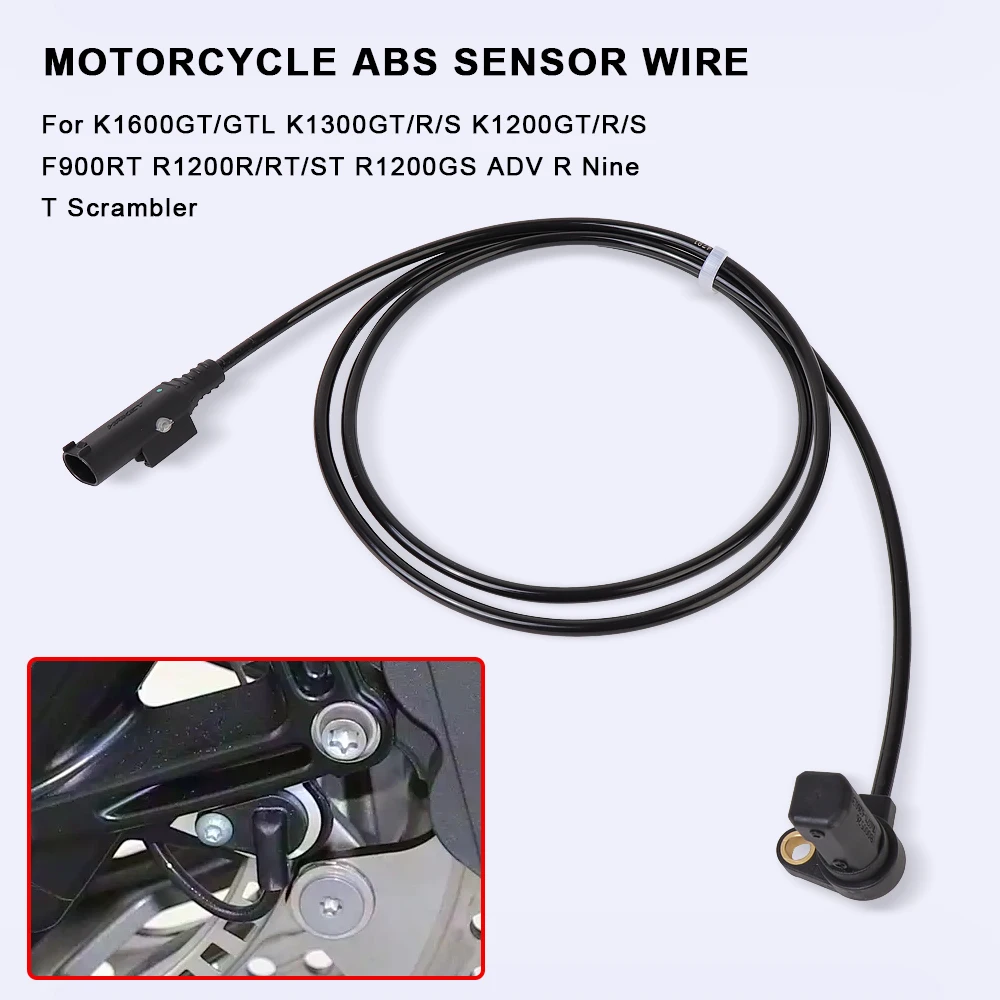 Motorcycle Wheel Speed ABS Signal Sensor Wire Accessories For BMW K1600 GT/GTL K1300GT K1200R R1200RT R1200GS ADV F900RT R NineT