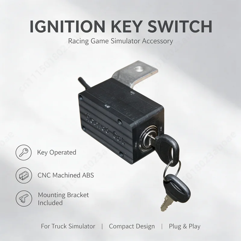 Racing Simulator Ignition Switch For ETS2 ATS, Universal PC Game Accessory Compatible With Logitech Thrustmaster