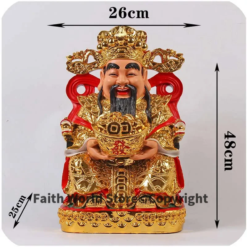 2025 large Southeast Asia HOME Company shop Bring fortune Money GOOD LUCK CAI SHEN YE buddha God of wealth Spiritual protection