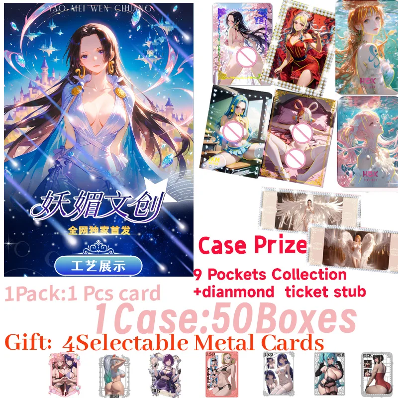 

2025 New YaoMei OP One Piece Hancock Uta Nami Vivi Pure Acrylic Epoxy Card thermosensitive Card TCG Booster Game Cards And Gifts
