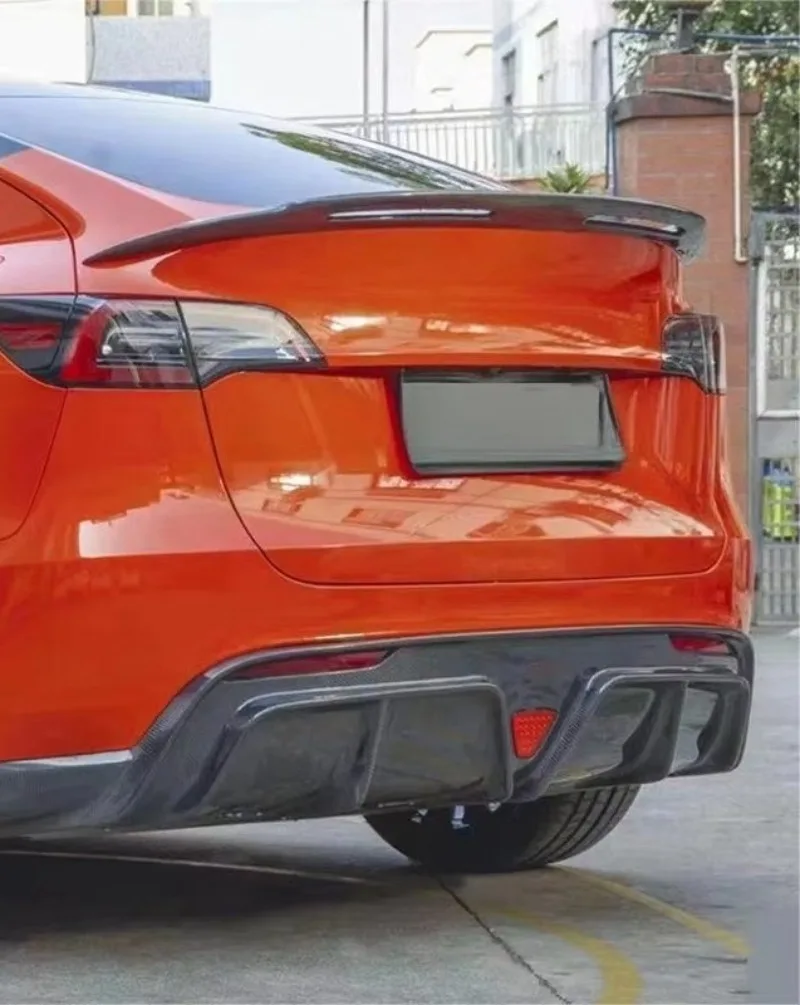 Auto Parts Carbon Fiber Rear Lip Wind Wing Spoiler ABS Gloss Black Tail Wing  for Tesla Model Y