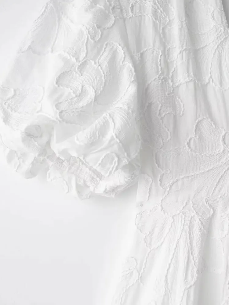 2025 été broderie moelleux Mini robe femme robes courtes pour les femmes robe de mode robes de soirée élégantes
