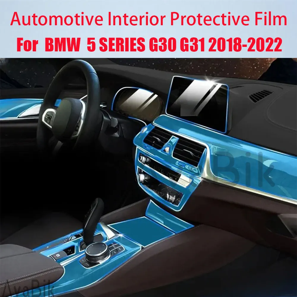 For BMW 5 Series G30 G31 2018-2022 Pre-cutting Car Interior Door Center Console Dashboard TPU Anti-scratch Repair Protector Film