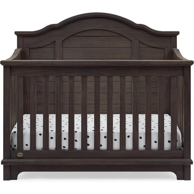 

Delta Children Simmons Kids Asher 6-in-1 Convertible Crib with Toddler Rail, Rustic Grey