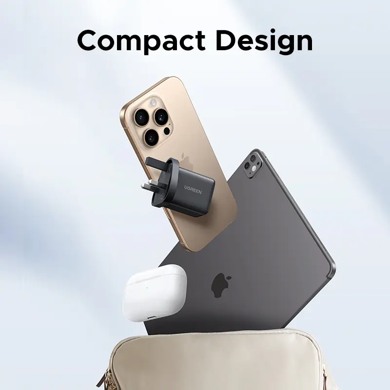 【UK Plug】UGREEN 20W 30W GaN Charger Mini PD 3.0 USB C Phone Charger For iPhone 16 15 14 Pro Samsung S25 Xiaomi Tablet iPad Air - 6