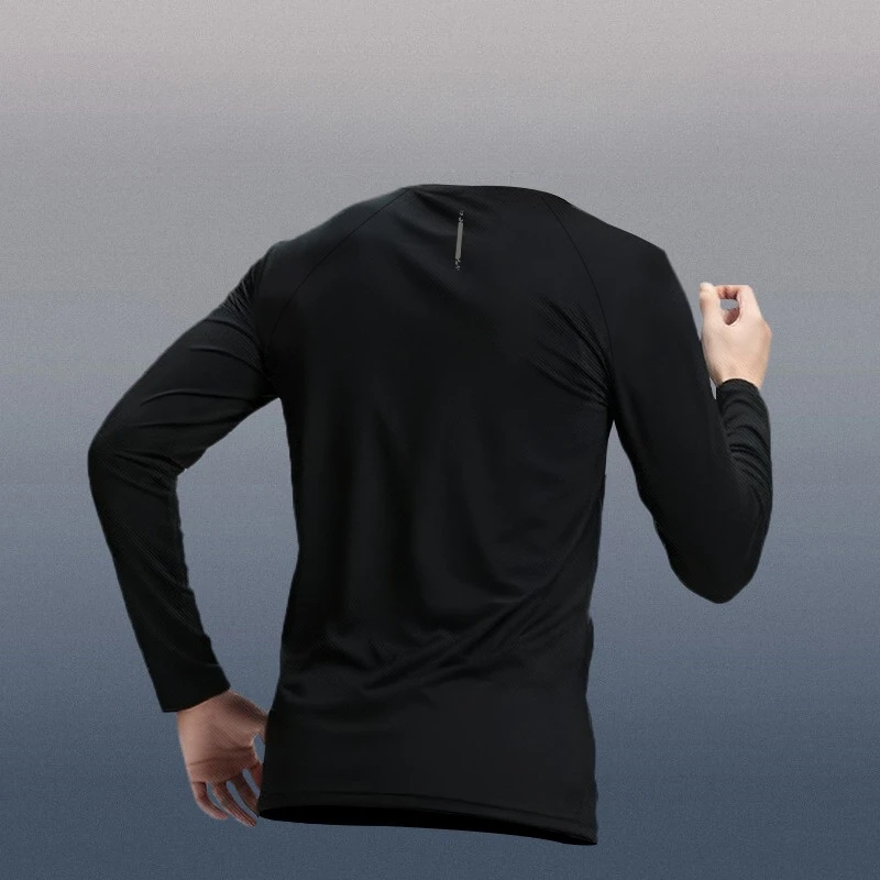 Men Jogging Sport T-shirt Quick Dry Bodybuilding Running Shirt Long Sleeve Compression Top Gym T Shirt Men Fitness Rashgard
