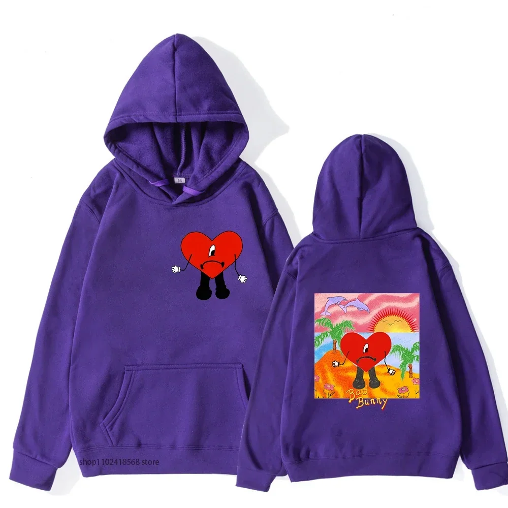 سيئة الأرنب هوديس الشارع الشهير للجنسين Un Verano Sin Ti البلوز الرجال أزياء ربيع الخريف الشتاء الملابس إلكتروني طباعة سوداديراس #6