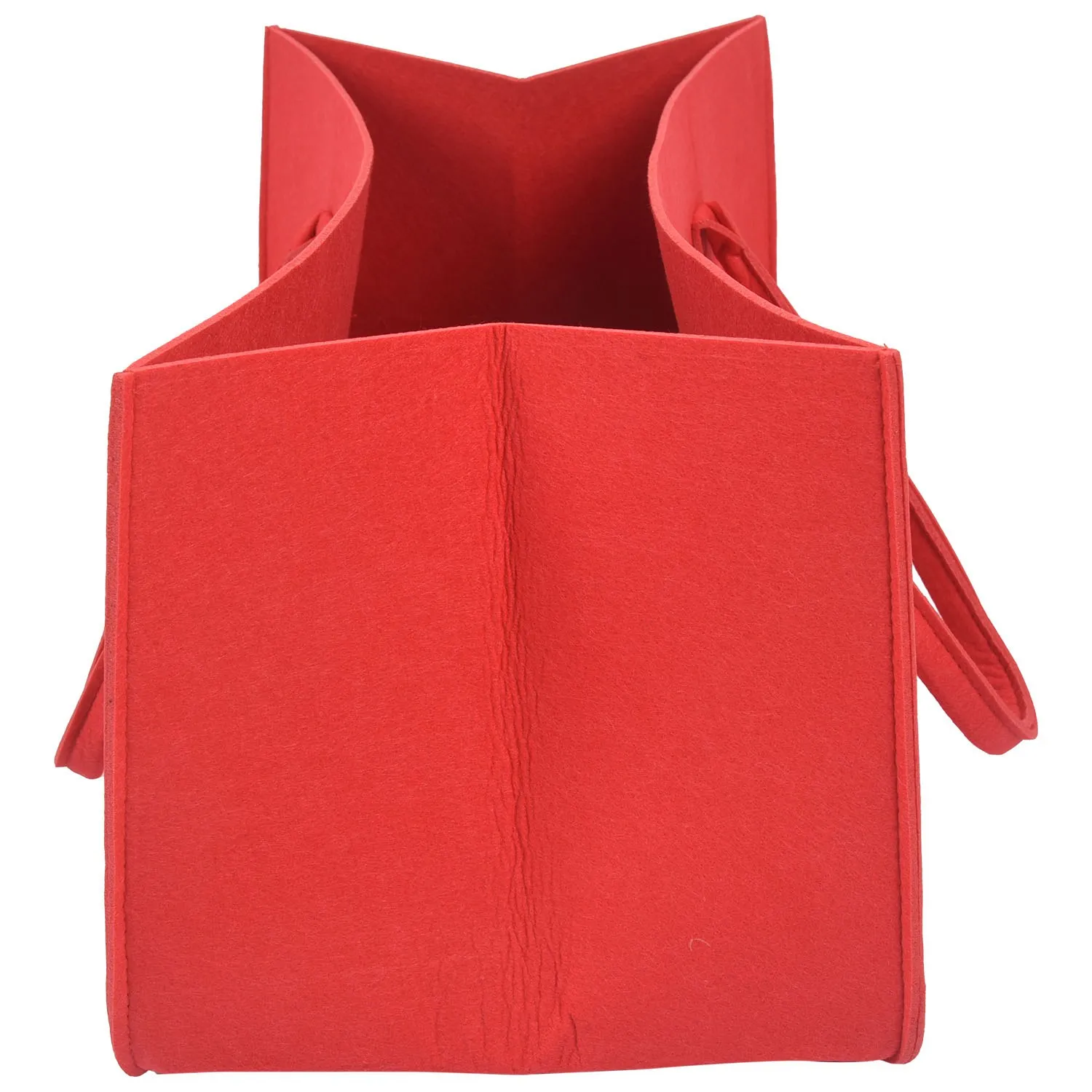 Borsa in feltro ABQR, borsa portaoggetti in feltro Borsa per la spesa casual di grande capacità - rossa