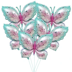 Ballons gonflables en forme de papillon, 5 pièces, grand format, en aluminium, pour fête à thème, anniversaire de filles, décor de fête préChristophe