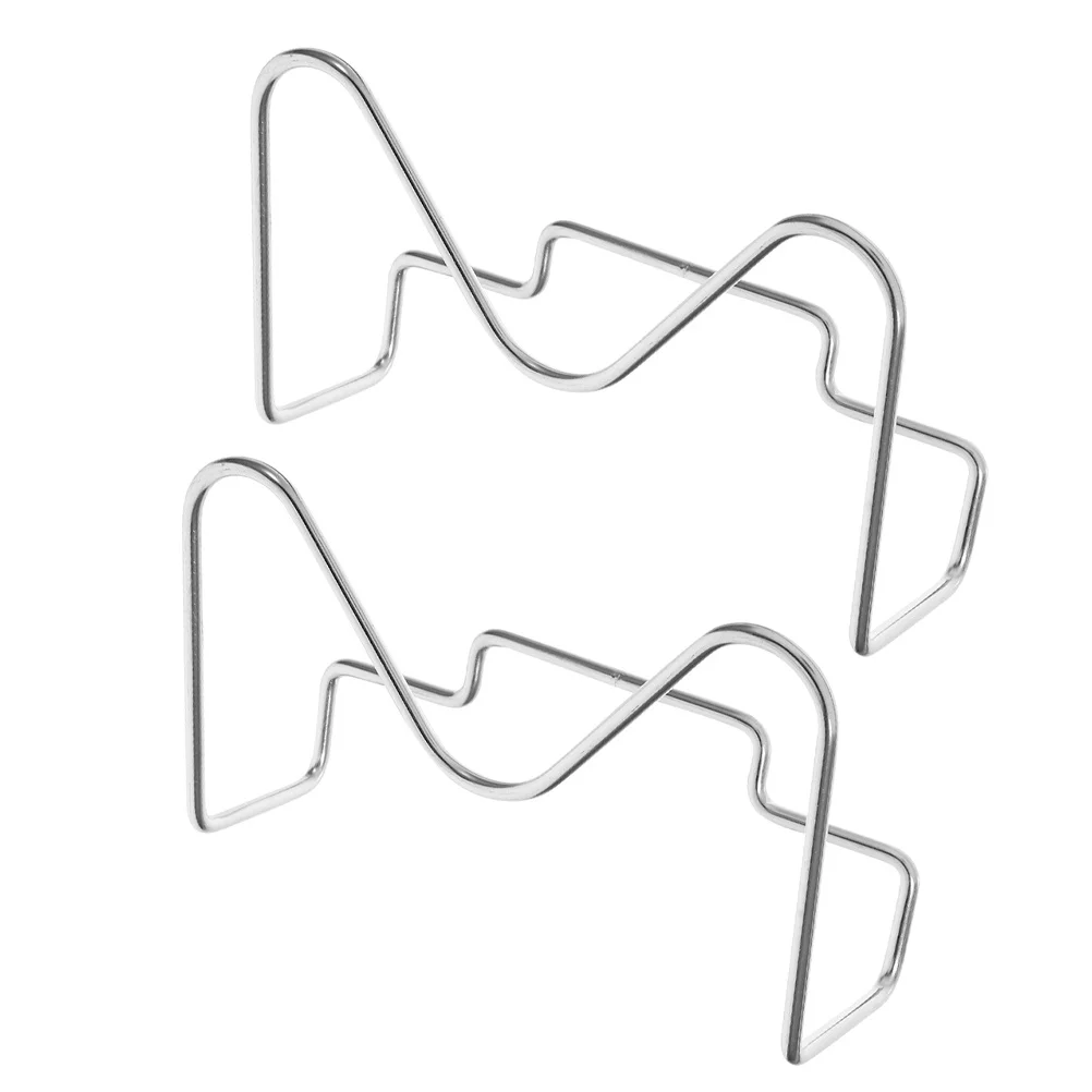 

2Pcs No Drilling Stainless Steel Pot Lid Organizer Wall Mounted Kitchen Storage Rack Space Saving Tool Holder Pot Lids Organizer