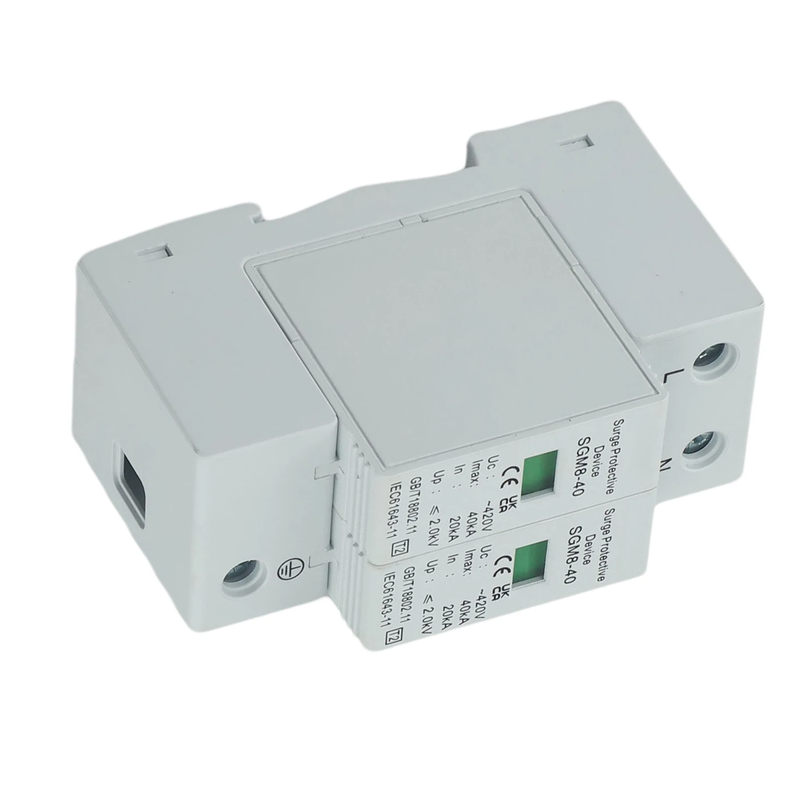 20KA Surge for Protection Device 2P 420VAC Efficient Performance with Easy Guide Rail Installation Flame Retardant Material