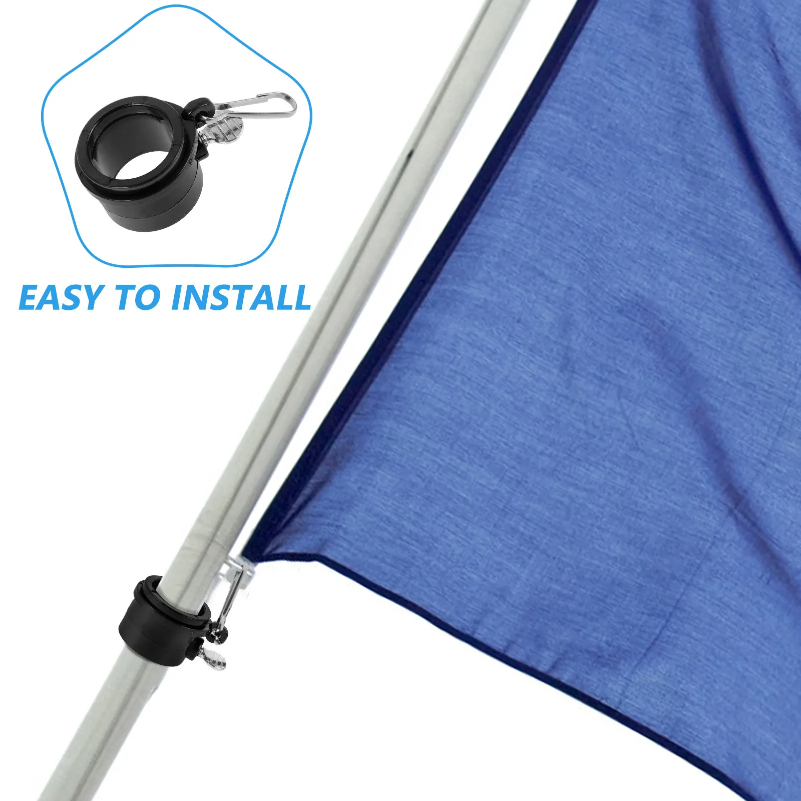 

4Pcs Flag Pole Replacement Parts Heavy Duty Plastic Flagpole Rings with Swivel Feature Prevent Flag Wrapping Around Pole