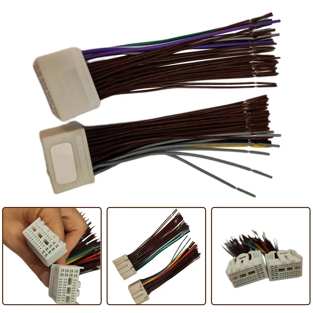 2 шт./компл. 35-контактный 38-контактный автомобильный стерео жгут проводов адаптера разъем в радио для Hyundai Elantra для Mistra для Tucson 2016 ~ 17