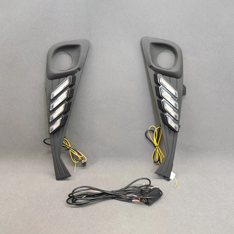 For Toyota CHR C-HR 2021 2022 2023 Car Daytime Running Light Front Fog Light Frame Modified DRL Dynamic Turn Signal 12V Daylight
