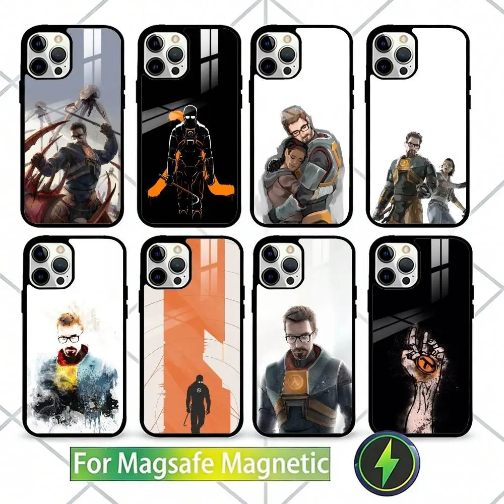 

Game H-Half L-Life Phone Case For iPhone17,16,15,14,13 Plus,Pro Max Magnetic For Magsafe Wireless Charging