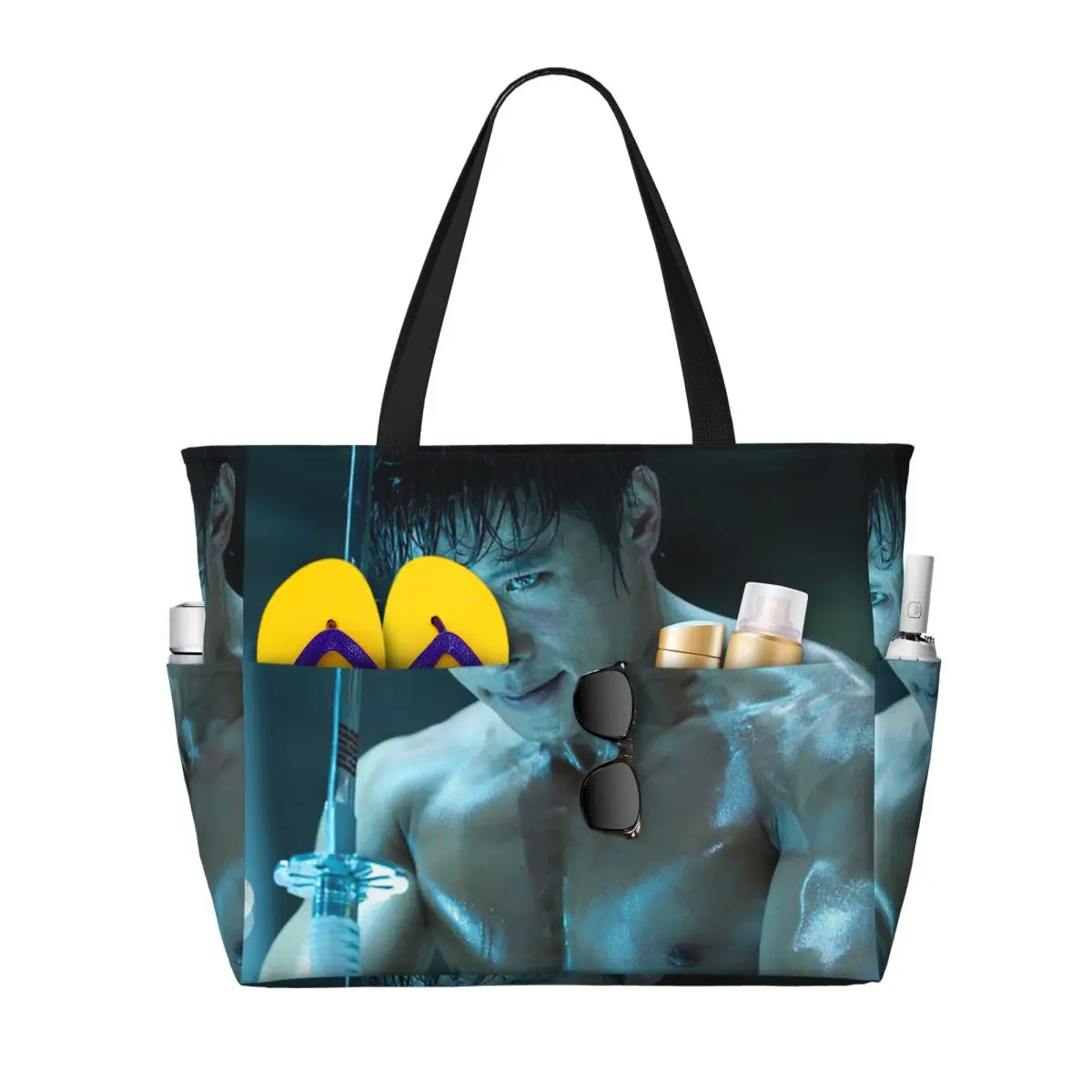 

Lee Byung Hun Actor Пляжная большая сумка Спортивная сумка для занятий йогой в тренажерном зале Большая большая сумка Женская дорожная сумка Сумка для фитнеса