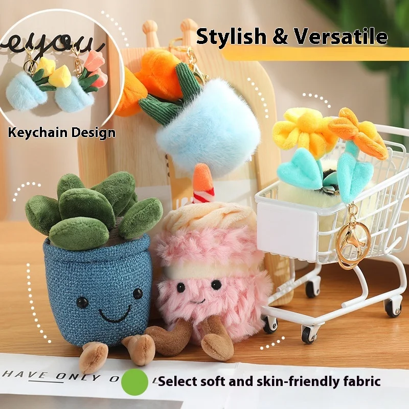 漫画風のかわいい人気ケーキぬいぐるみペンダント、かわいいバックパックペンダントデコレーション、クラスメートへの素敵な誕生日プレゼントに