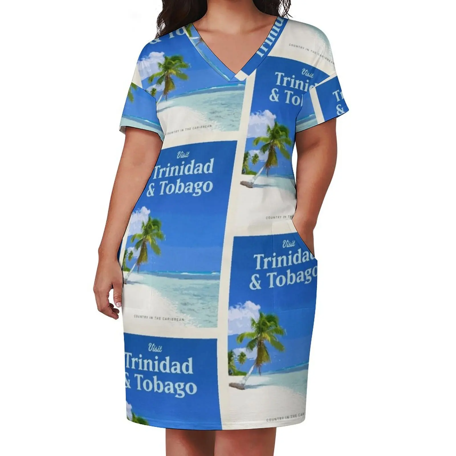 Visit Trinidad & Tobago Loose Pocket Dress Dance dresses dresses for woman