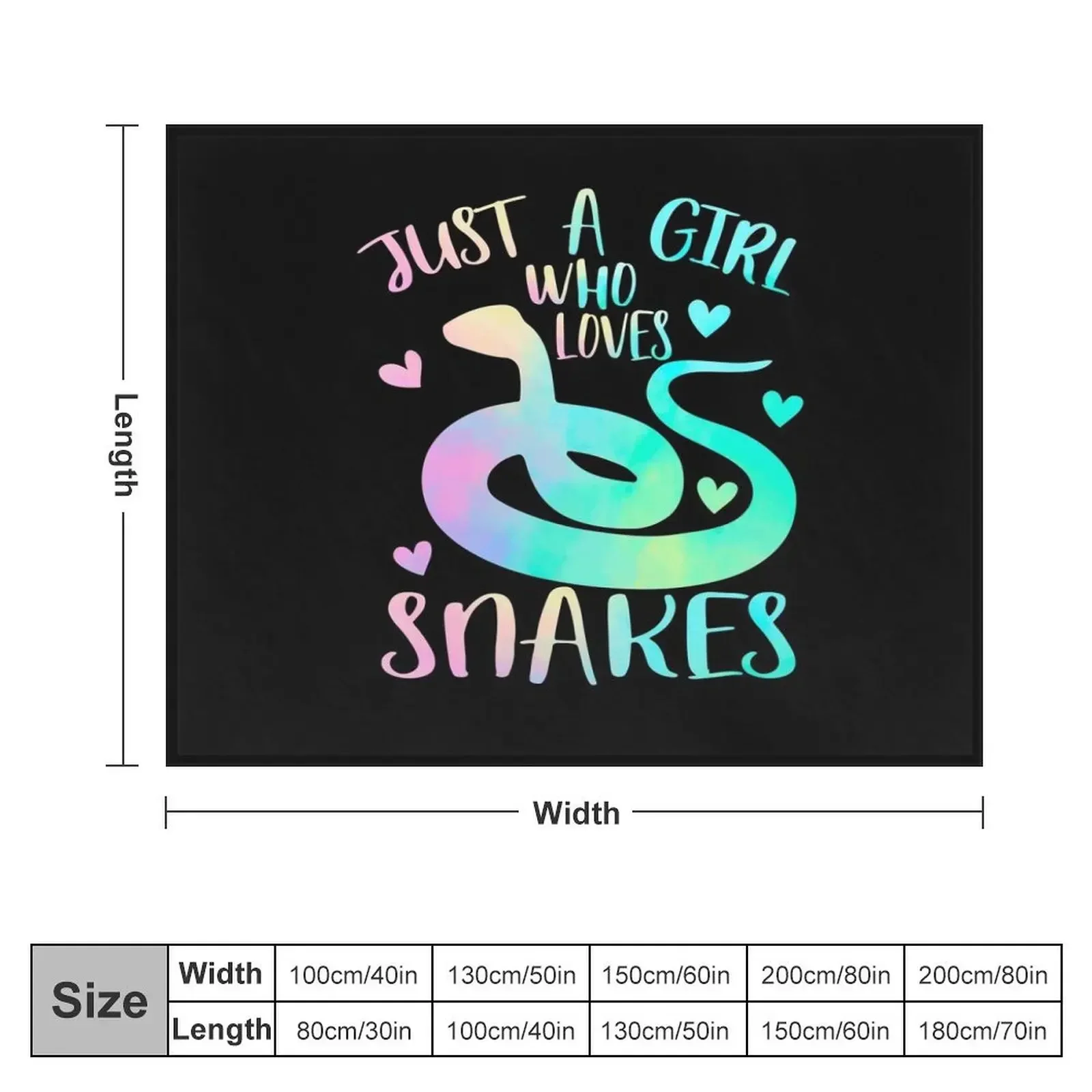 Just a Girl who loves Snakes Throw Blanket For Baby heavy to sleep Hairys Decoratives Blankets