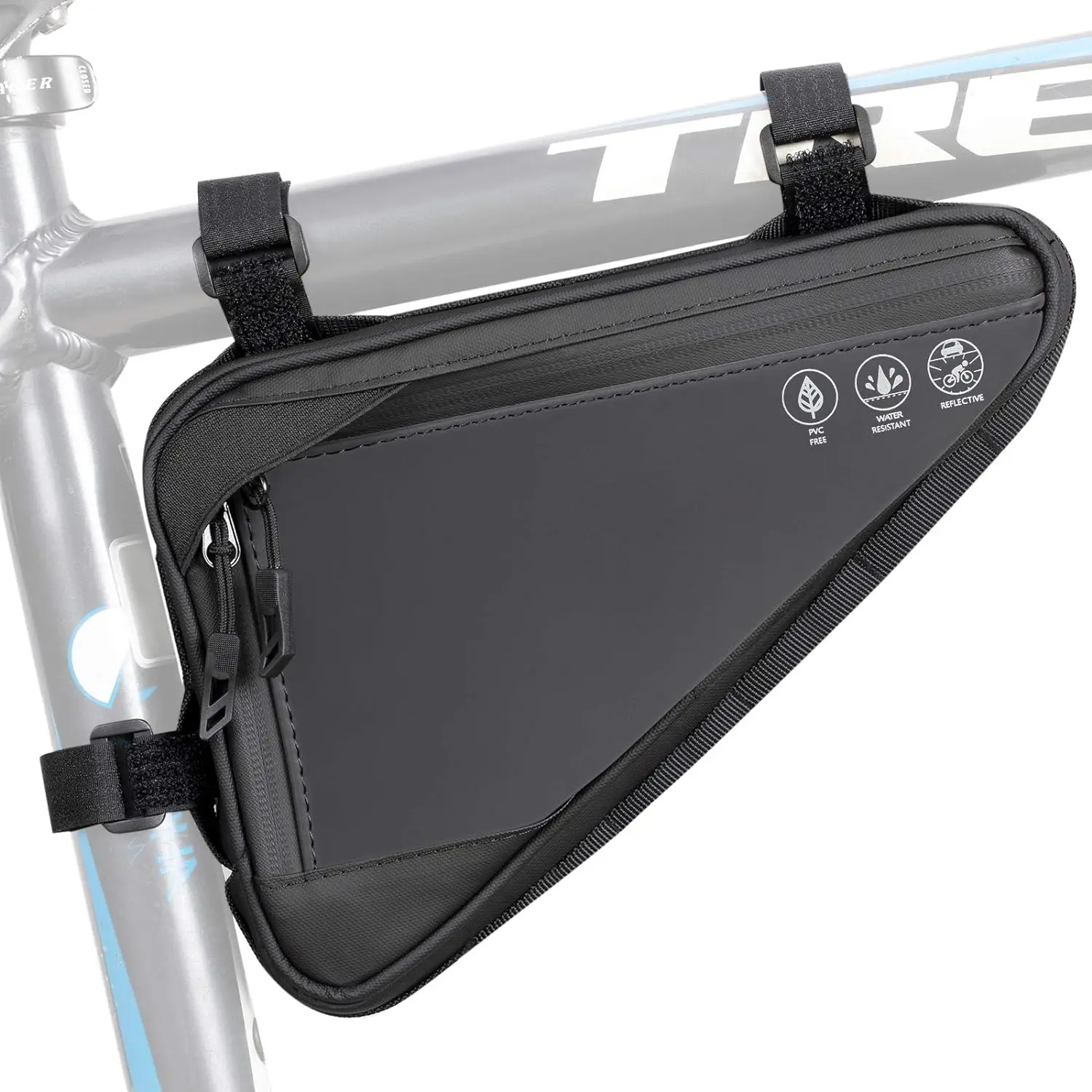 

Factory High Reflective Waterproof 1.5L Capacity Mountain Road Bicycle Frame Storage Bike Triangle Bag for Cycling